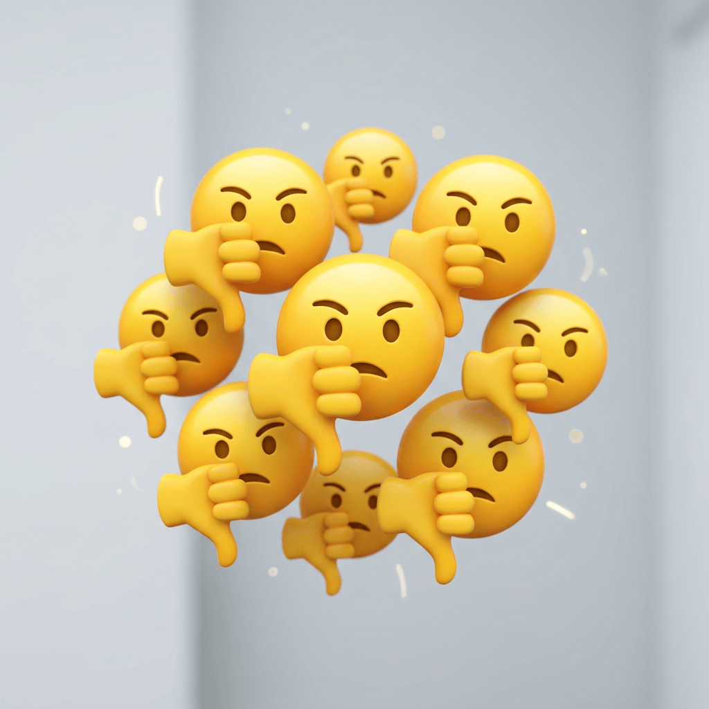 Several thumbs-down emoji