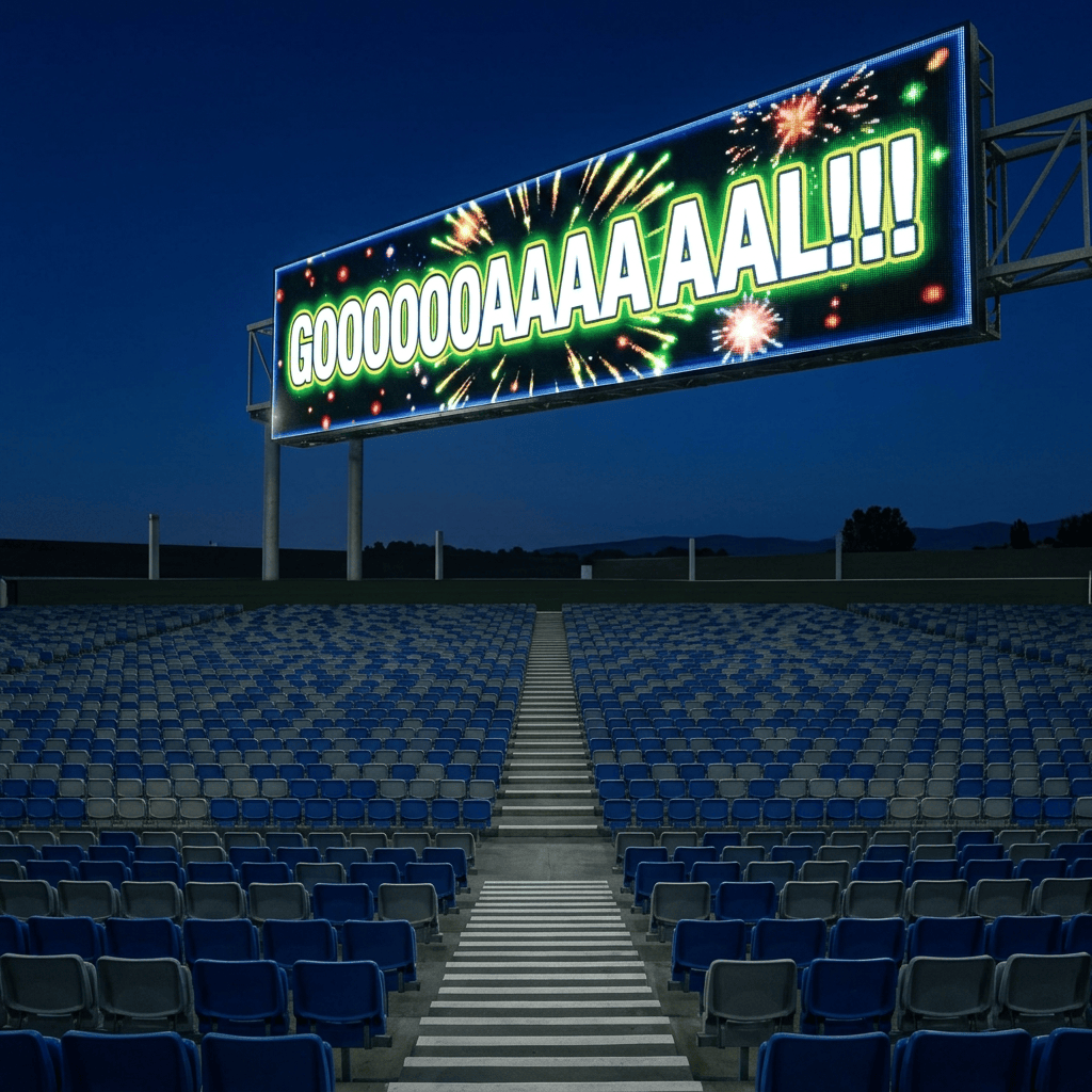 Sign without people or stadium