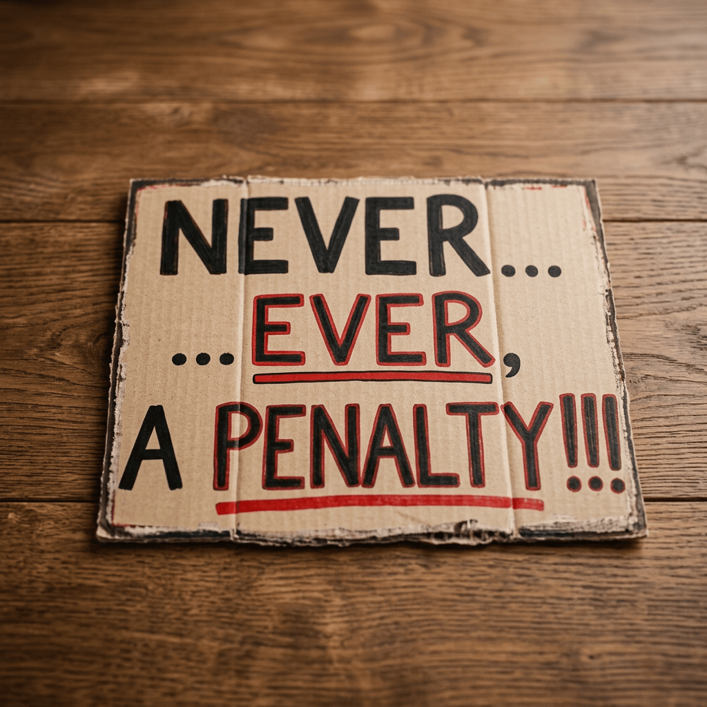 Sign without people or stadium
